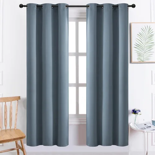 Vista 67 de Yakamok Cortinas opacas para dormitorio, aislamiento térmico, cortinas de oscurecimiento de habitación para sala de estar, juego de 2 paneles