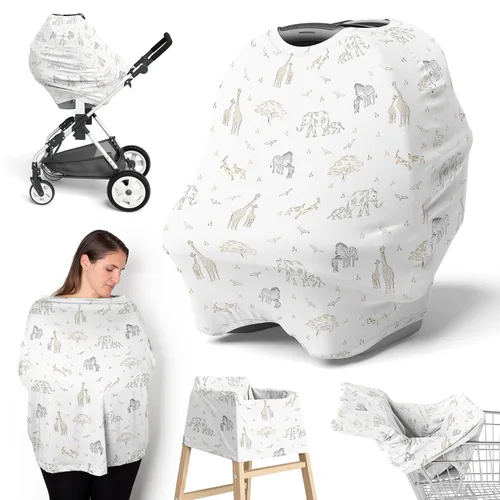 Vista 13 de Sweet Jojo Designs Acuarela dinosaurio dinosaurio niño bebé bebé bebé asiento cubierta lactancia lactancia alta silla carrito de compras cochecito