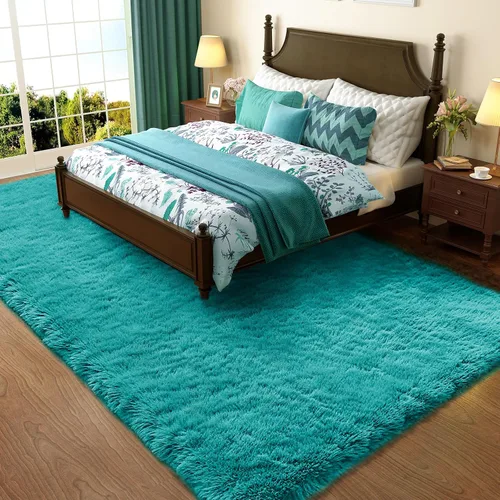 Vista 168 de Ophanie - Alfombras para sala de estar, antideslizante y suave, de felpa grandes y peludas para dormitorio, peludas para niños y niñas, decoración