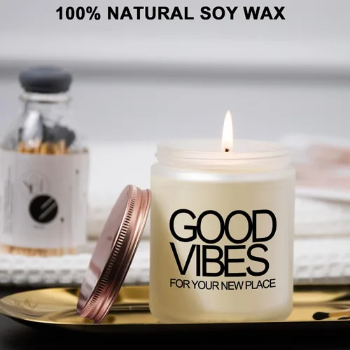 Vista 3 de Regalos de inauguración de la casa, regalos para el nuevo hogar, velas Good Vibes, New House Essentials, los mejores regalos para mujeres, parejas