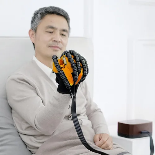 Vista 8 de Guantes de robot de rehabilitación de manos, Equipo de terapia de mano, Recargable, Ajuste de fuerza, Equipo de recuperación de hemiplejia cerebral