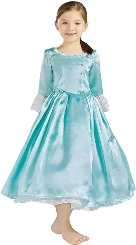 Vista 10 de Yejue Royal Colonial - Disfraz de princesa para niña Hamilton Show Cosplay Medieval Victorian Vestido escénico para el escenario Versión negra