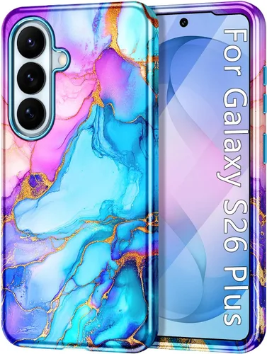 Vista 48 de Btscase para Samsung Galaxy S25, [Probado contra caídas de grado militar] Funda protectora de diseño de patrón de mármol, resistente, delgada