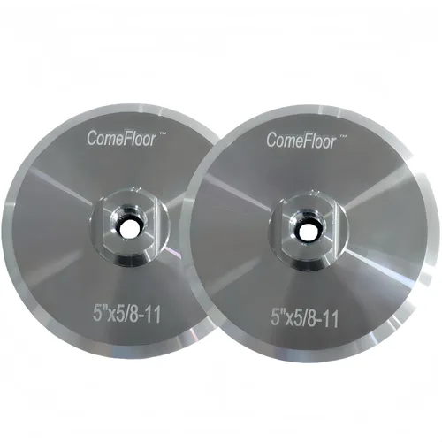 Vista 4 de Almohadilla de respaldo de aluminio, almohadilla de respaldo de gancho y bucle, 5/8"-11 roscado 4" (4 pulgadas, 2, cuenta)