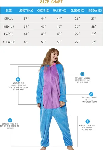 Vista 7 de QSTYLE Disfraz de animal para adultos, disfraz de Halloween, traje de cosplay de una pieza para mujeres y hombres