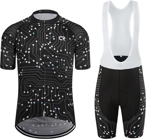 Vista 36 de Coconut Ropamo CR - Conjunto de camiseta de ciclismo para hombre, con cremallera y bolsillo con pantalones cortos con acolchado 4D