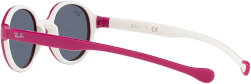 Vista 5 de Ray-Ban Junior RJ9075s - Gafas de sol redondas para niños, Fucsia sobre crema de gomagris oscuro