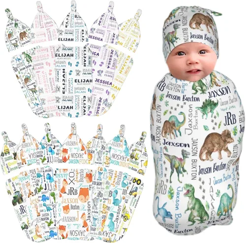 Vista 11 de Manta personalizada para bebé y niño con nombre, mantas de bebé personalizadas para niñas y niños con nombre, artículos personalizados para bebés