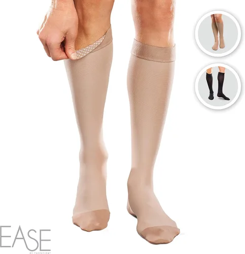 Vista 2 de Ease Opaque Silicone Support Band Knee Highs - 20-30mmHg Moderate Compression Stockings