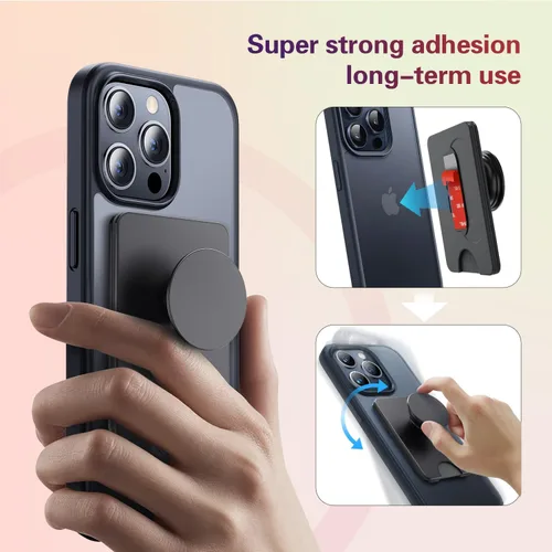 Vista 3 de volport 3 piezas de base adhesiva para cartera Pops + tiras adhesivas desmontables de piezas de repuesto para cartera de enchufe Plus y funda