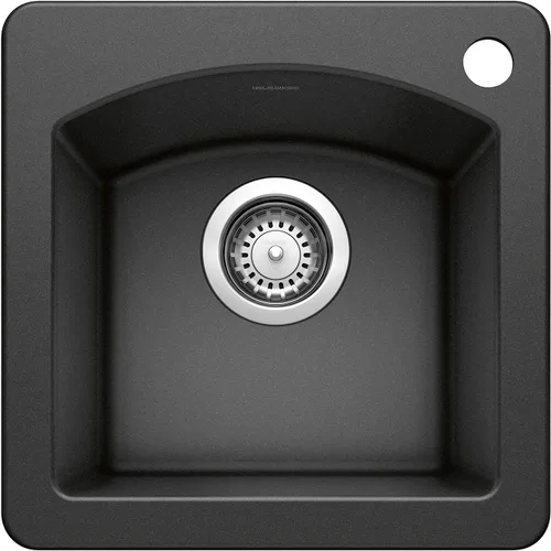 Vista 8 de BLANCO 443070 Diamond Silgranit - Fregadero de barra para empotrar o empotrar, color blanco suave