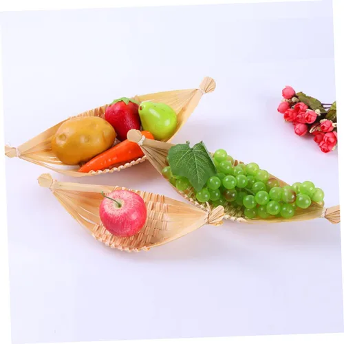 Vista 7 de 4 unids plato Snack Container Fruit Basket Candy Tray Basket Tray Snack Tray Snack Holder Candy Boxes Fruit Tray Candy Case Snack Case