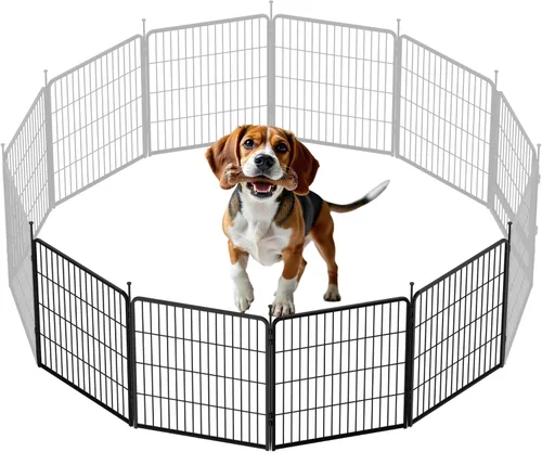 Vista 11 de SunsGrove - Cerca para perros para exteriores, corral resistente de 32 pulgadas con 2 paneles para perros pequeños y medianos, cerca de juego