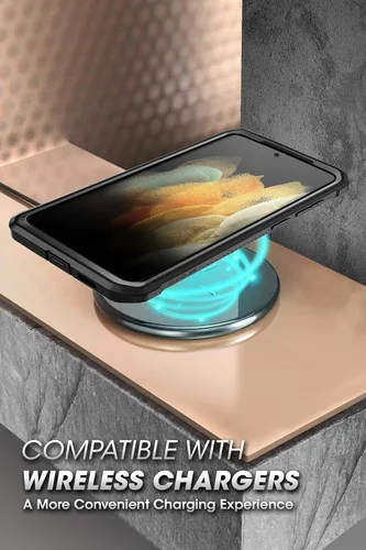 Vista 7 de SUPCASE Funda para Samsung Galaxy S21+ Plus con soporte (Unicorn Beetle Pro), [marco frontal integrado y clip para cinturón]