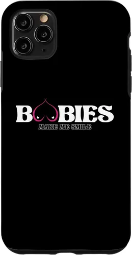 Vista 19 de iPhone 11 Funny Boobies Make Me Smiles Funda de humor para adultos