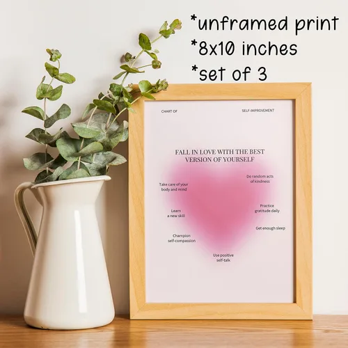 Vista 4 de KEUSPI Y2K - Pósteres decorativos para habitación, carteles rosados, afirmaciones diarias, póster de energía de aura rosa, póster de arte de pared