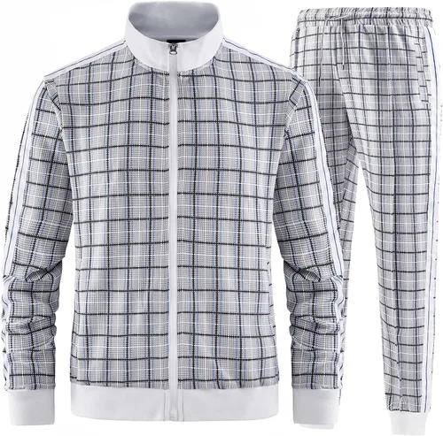 Vista 2 de Conjunto deportivo informal de 2 piezas para hombre, sudadera de manga larga y pantalón