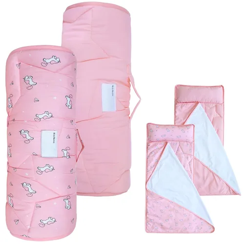 Vista 9 de Tapete para siesta para niños pequeños con manta de 50 x 21 x 1.5 pulgadas, tapete para siesta para niños y niñas, súper suave y acogedor, saco