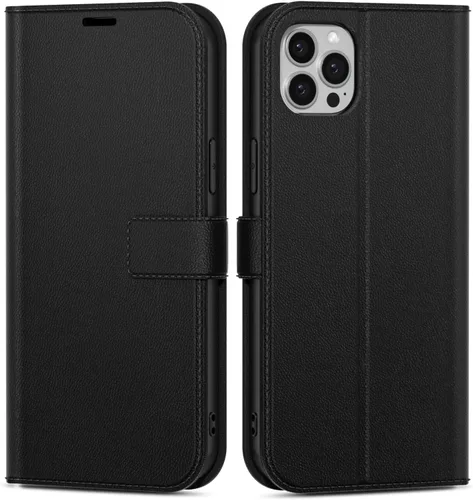 Vista 80 de oakxco Funda tipo cartera para iPhone SE 2022/2020/8/7 con soporte para tarjeta de crédito, funda magnética RFID delgada tipo libro con tapa
