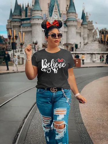 Vista 2 de KIDDAD Magical Shirt for Women Castle Graphic Magic Kingdom Tshirt Family Vacation Tee Short Sleeve Tops