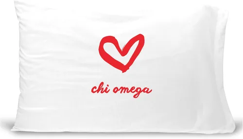 Vista 19 de sockprints Funda de almohada Alpha Chi Omega - Nombre de la hermandad con diseño de corazón. Funda de almohada 100% algodón tamaño estándar 20 x 30