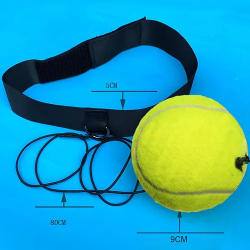 Vista 5 de Juego de diadema de pelota refleja de boxeo, diadema ajustable para fitness