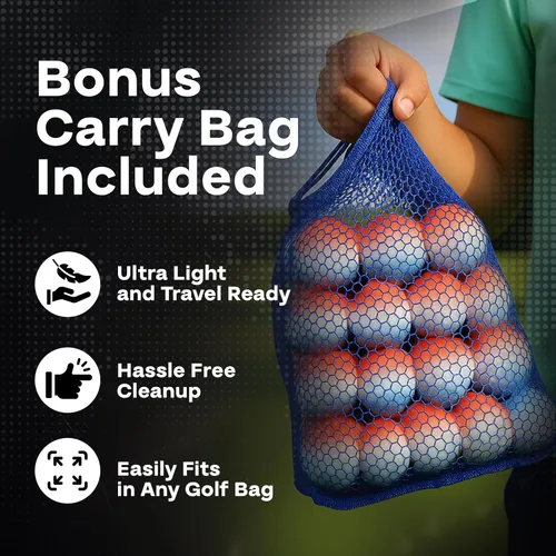 Vista 5 de Golfgen Foam Practice Golf Ball Set, Simulates Actual Ball Flight, Indoor and Outdoor Training Balls, Golf Training Balls