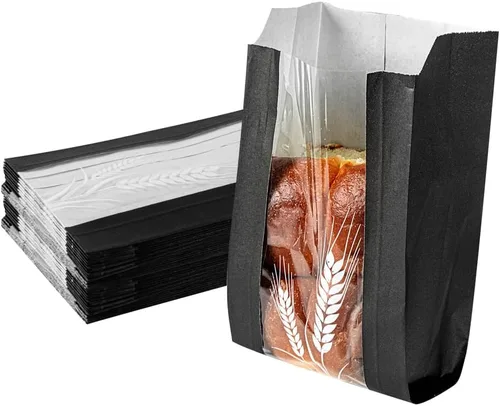 Vista 15 de Restaurantware Bag Tek - Bolsas de papel para pan de 4.5 x 2.5 x 8.5 pulgadas, 100 bolsas de papel de baguette a prueba de grasa, microperforadas