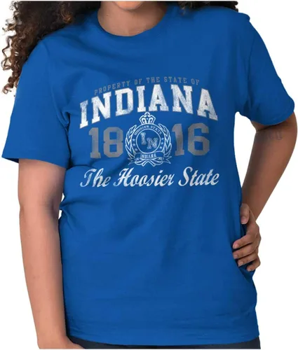 Vista 25 de Indiana Midwestern Souvenir Tourist in Crewneck Camisetas Mujer