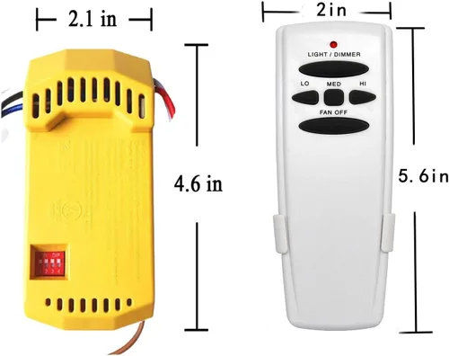 Vista 3 de Kit de control remoto universal para ventilador de techo con atenuador para Hampton Bay for AC Ceiling Fan,3-Speed Light Dimmer, Replaces UC7078T