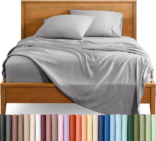 Vista 42 de Bare Home Juego de Sábanas Twin - Sábanas de Cama de Microfibra Ultra-Suave 1800 - Doble Cepillado - Bolsillos Profundos - Ajuste Fácil - Extra