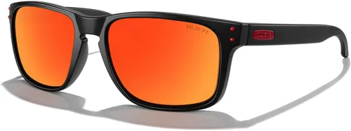 Vista 21 de Gafas de sol polarizadas deportivas para hombre, gafas de sol de marco flexible para pesca deportiva masculina Marco negro/lente negra/metal plateado