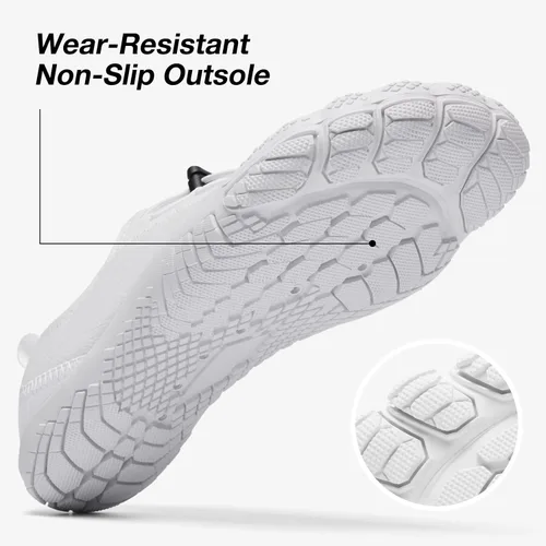 Vista 3 de HIITAVE Zapatos de playa para mujer, zapatos de agua con puntera ancha