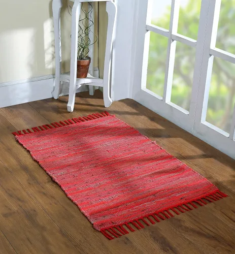 Vista 37 de Alfombra de trapo de algodón de 24 x 36 pulgadas, alfombra Chindi multicolor, tejida a mano, lavable y reversible para sala de estar, cocina Agua