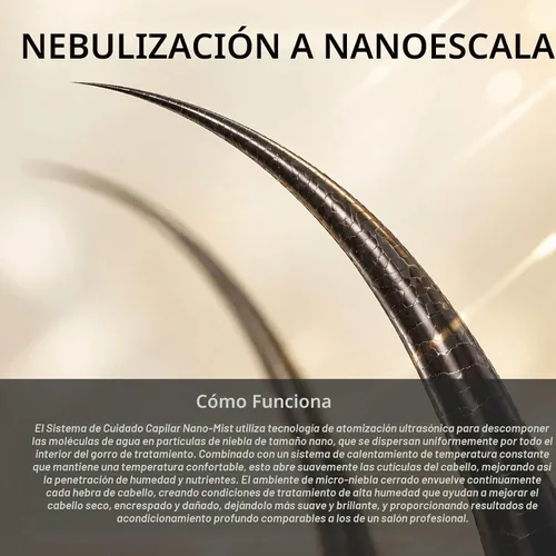 Vista 3 de Vaporizador profesional Nano para acondicionamiento profundo, 5 modos, función de ozono, panel de control inteligente, adecuado para salón y uso