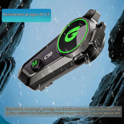 Vista 6 de Auriculares del casco de C50 Bluetooth, intercomunicador de la C50 1 PACK