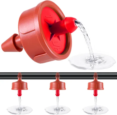 Vista 10 de 50 goteros/emisores de riego por goteo compensadores de presión de 0.25 GPH, antiobstrucciones y autolimpiantes emisores de riego por goteo