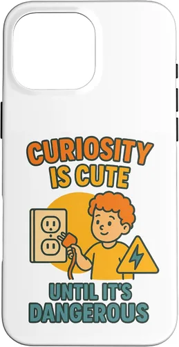 Vista 19 de Curiousity is Cute Workplace & Home Safety Awareness Gift Case for iPhone 16