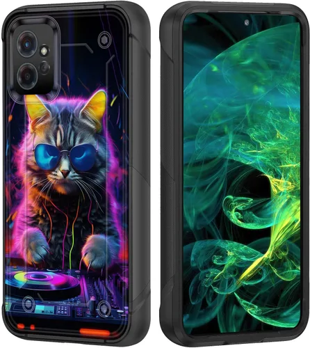 Vista 25 de Funda para Moto G Stylus 5G 2023, resistente de doble capa de policarbonato duro y silicona suave, resistente a prueba de golpes, funda protectora