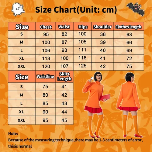 Vista 5 de ZOKJFDK Velma Costume for Adult Women Halloween Classic Movie Characters Costume Daphne Costume Adult Women for Cosplay