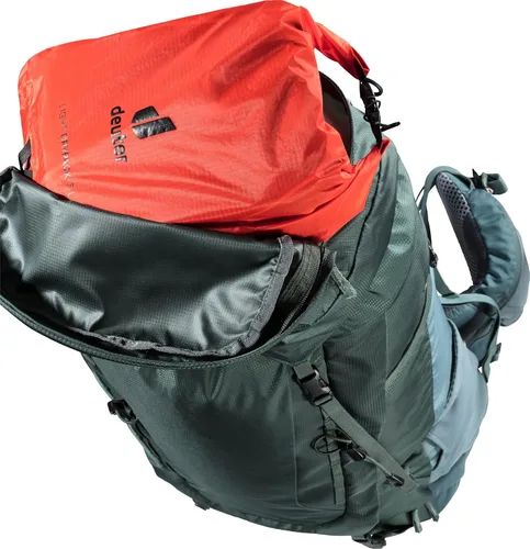 Vista 4 de Deuter Light Drypack 5, resistente al agua, 5 litros, tejido antidesgarro, con parte superior enrollable, mantiene el equipo seco para senderismo