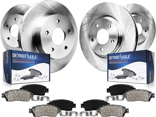 Vista 406 de Detroit Axle - Rotores de freno delantero para 04-13 Mazda 3 Rotores de frenos de disco 06-15 Mazda 5 Reemplazo: Rotor regular delantero de 11.81