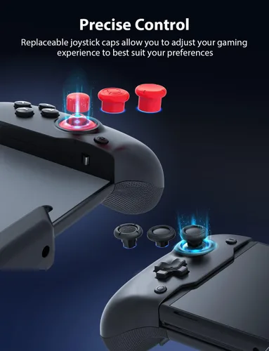 Vista 5 de NexiGo Gripcon, Enhanced SwitchSwitch OLED Controller for Handheld Mode, Ergonomic Controller for Nintendo Switch OLED with 6-Axis Gyro, Mapping