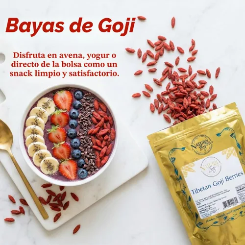Vista 3 de Auténticas bayas tibetanas de Goji (crudas, elaboradas en silvestre) 16 onzas