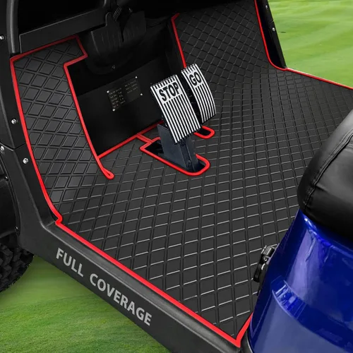 Vista 8 de Tapete de suelo para carrito de golf ICON i20 i40, cobertura completa, repuesto compatible con carritos de golf iCON (i20, i40) y Advanced EV Negro