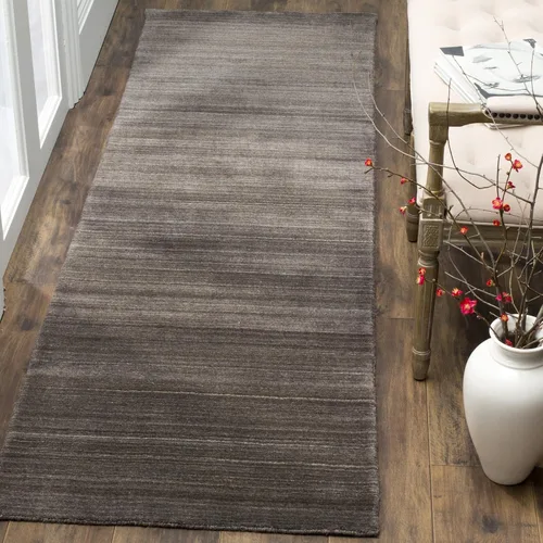 Vista 5 de SAFAVIEH Himalaya Collection - Alfombra cuadrada de 6 pies, color gris pardo, lana hecha a mano, ideal para zonas de alto tráfico en sala de estar