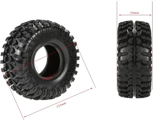 Vista 8 de Goolsky 4 neumáticos Austar 2.2 "4.921 in 1 10 escala para 1:10 RC4WD D90 Axial SCX10 RC Rock Crawler