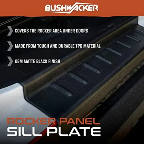 Vista 9 de Bushwacker Trail Armor Rocker Panel Juego de 4 piezas, negro, acabado texturizado 14099 Se adapta a Ford Ranger 2019-2022, SuperCrew con caja