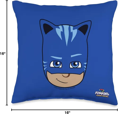 Vista 4 de PJ Masks Power Heroes Catboy Sassy Big Face - Almohada de retrato de 16 x 16 pulgadas, multicolor