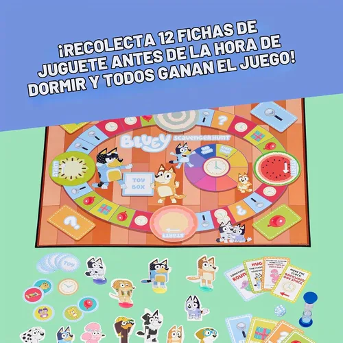 Vista 5 de Bluey Juego de mesa de búsqueda del tesoro, juego cooperativo con 4
